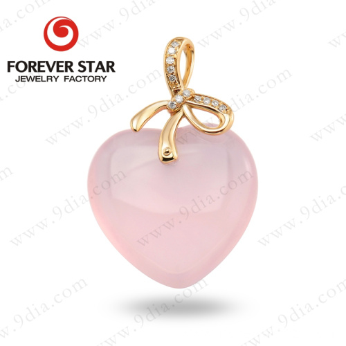 14k rose gold custom jewelry crystal pendant necklaces